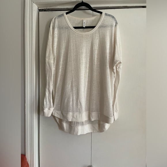 RVCA SHEER CREAM LONG SLEEVE SHIRT SIZE S - Picture 1 of 1